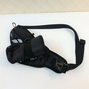 MEC Pace 100 Running Belt Waist Pack Water Bottle Zip Compartment Black